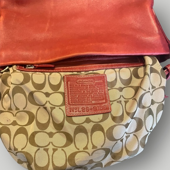 Vintage Coach Legacy Soho Red Soft Leather Bucket Y2K Bag 9186 Shoulder Hobo COA - Picture 15 of 16